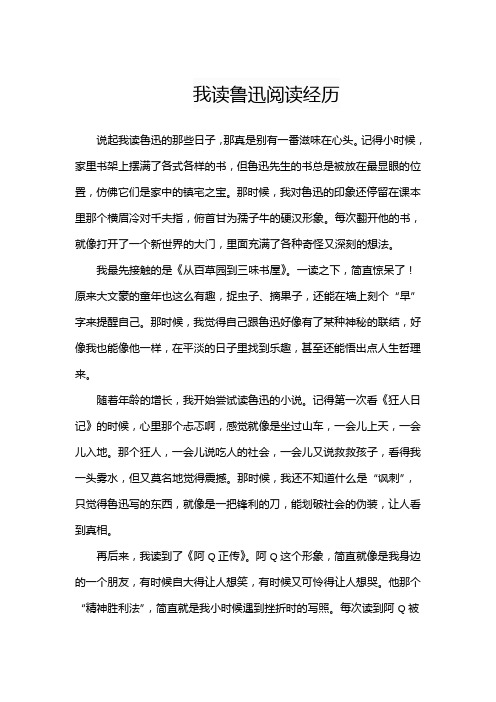 我的鲁迅阅读经历