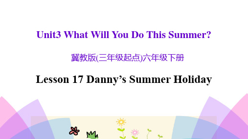 冀教版六年级英语下册：Lesson 17 Danny’s Summer Holiday