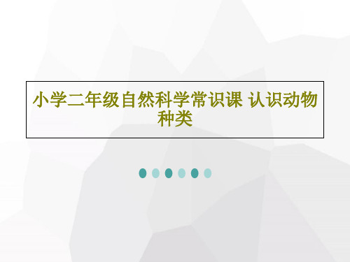 小学二年级自然科学常识课 认识动物种类PPT文档27页