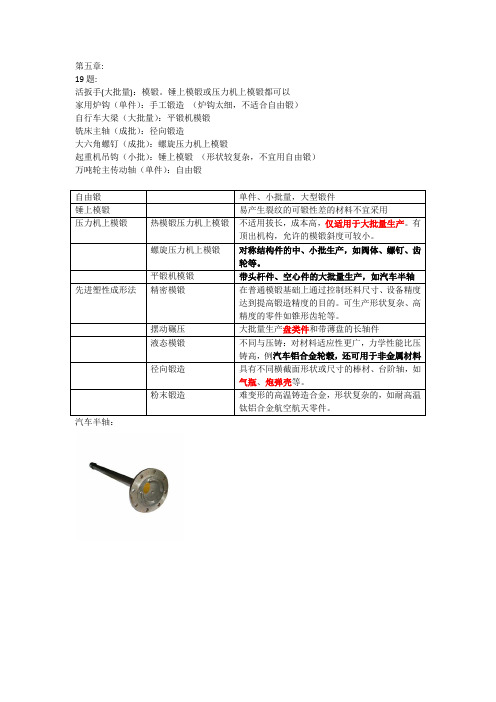 金属工艺学课后题解析