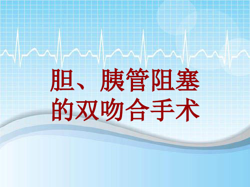 外科手术教学资料：胆、胰管阻塞的双吻合手术讲解模板