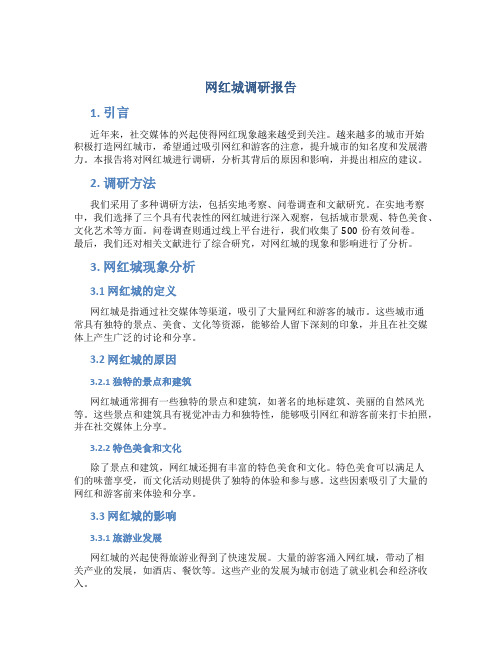 网红城调研报告