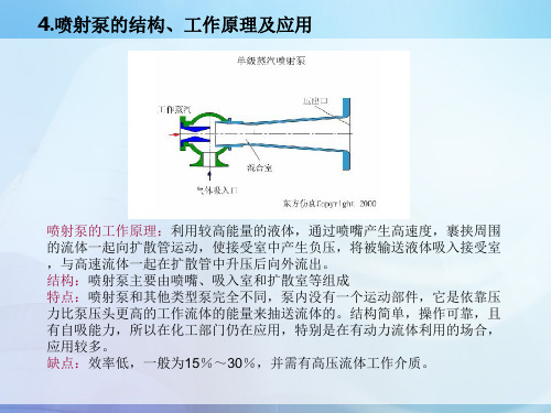 喷射泵的结构工作原理及作用