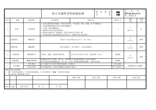 黄胶白胶IQC来料检验作业指导书