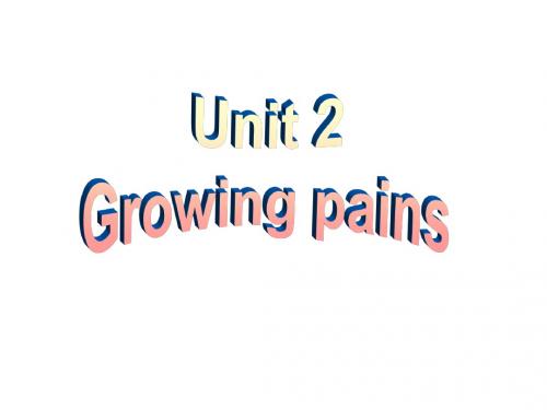 (牛津译林)高一必修1英语课件：Unit2GrowingpainsWelcometotheunit