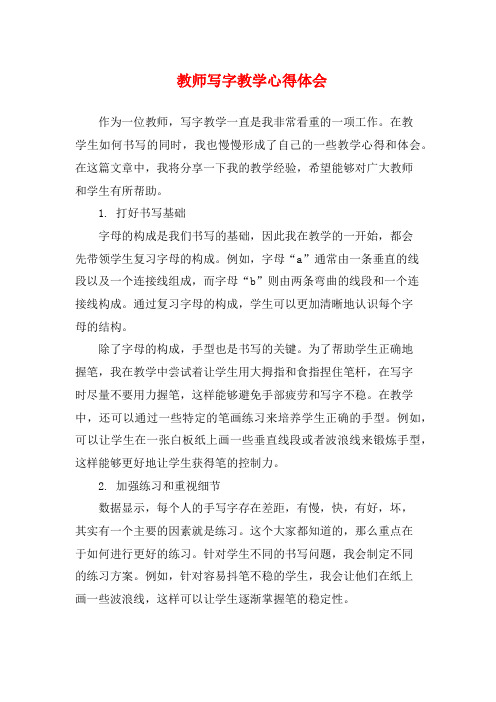 教师写字教学心得体会 (2)