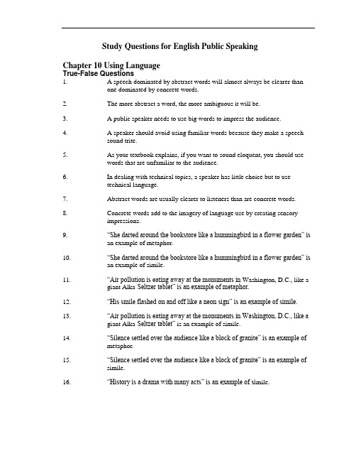 Study Questions Chapter10