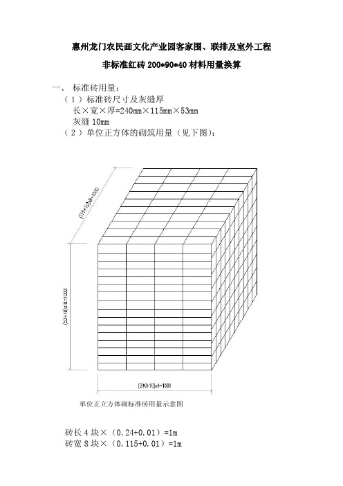 非标准砖换算