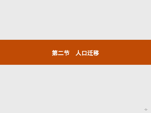 2020-2021学年高中地理鲁教版(2019)必修第二册课件：第一单元 第二节 人口迁移 