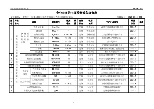 6主要检测仪器设备明细表