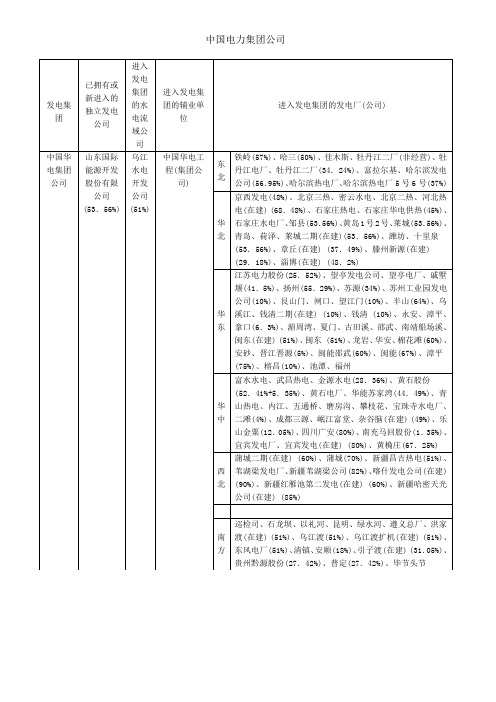 发电集团组织结构范文