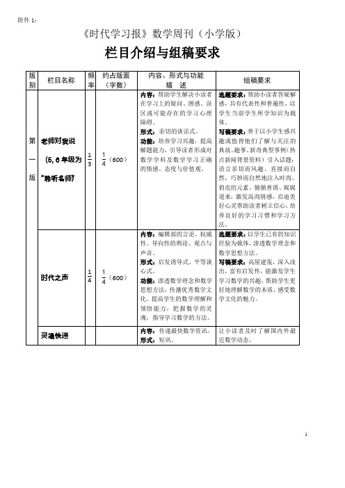 时代学习报数学周刊(小学版)