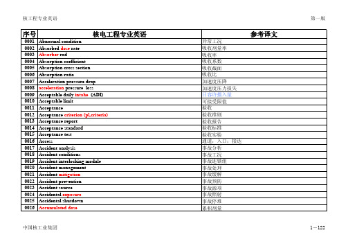 核电工程专业英语