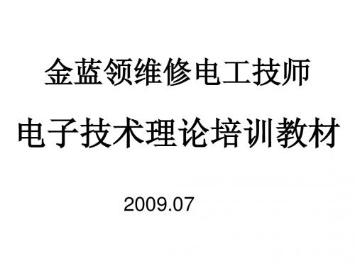 金蓝领技师电子技术理论培训教材