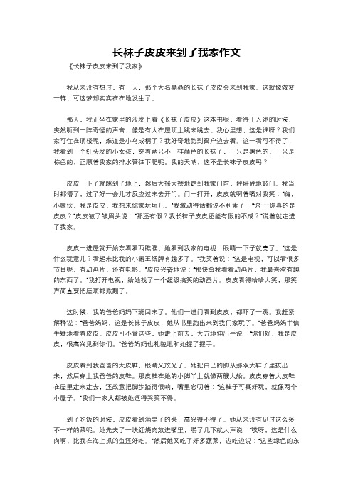 长袜子皮皮来到了我家作文