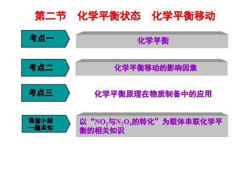 高考化学一轮复习 第七章 化学反应速率和化学平衡 第二节 化学平衡状态 化学平衡移动课件 新人教版