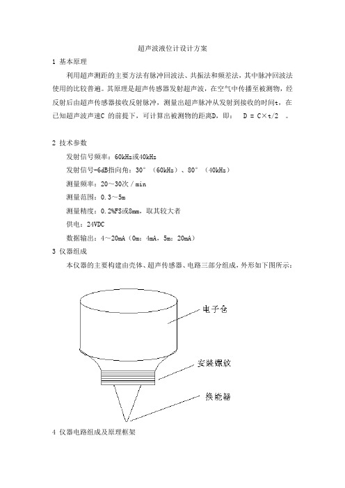 超声波液位计设计方案