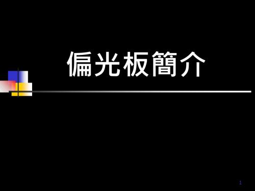 液晶面板偏光板简介 共18页