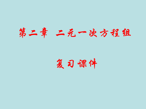 数学：2.4第二篇复习课件(湘教版七年级下)