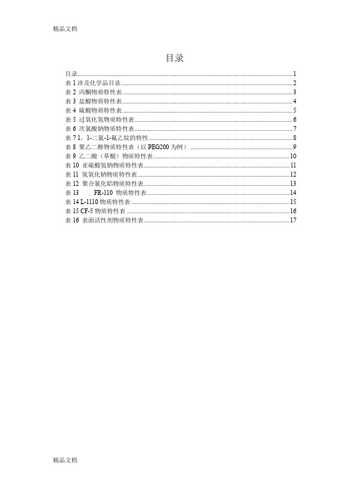 (整理)十六种常见危险化学品理化特性.