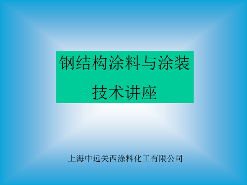 钢结构涂料与涂装技术讲座内容