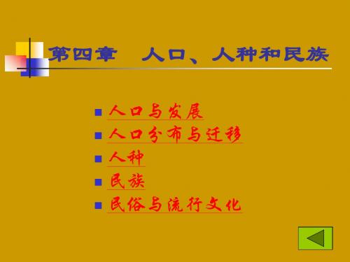 最新2019-4第四章人口、人种和民族2019年-PPT课件