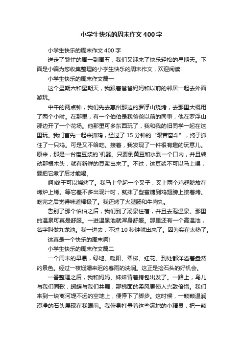 小学生快乐的周末作文400字