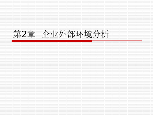 企业战略管理 第2章 企业外部环境分析.ppt