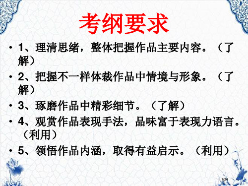 中考文学类文本阅读考点省公开课一等奖全国示范课微课金奖PPT课件