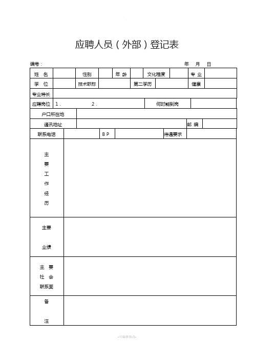 全套行政表格合集(52个)