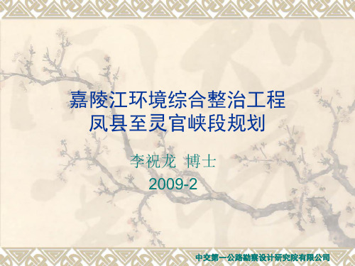 嘉陵江环境综合整治工程凤县至灵官峡段规划