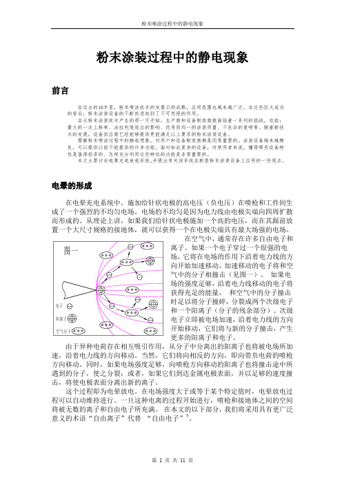 粉末涂装中的静电现象