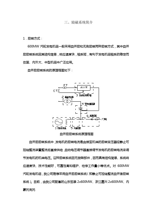 600MW火电励磁系统简介