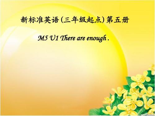 新标准英语_M5_U1_There_are_enough.