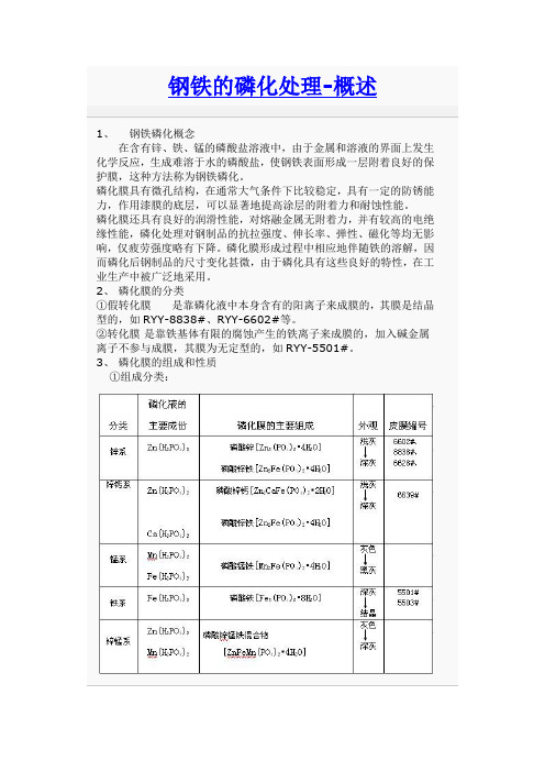 钢铁的磷化处理