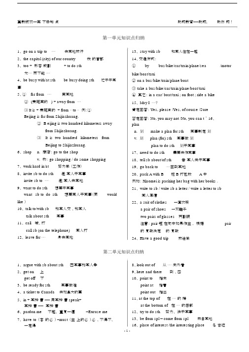 (完整word)冀教版初一英语下册知识点归纳,推荐文档.docx