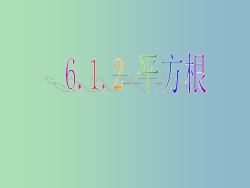 七年级数学下册 6.1.2 平方根课件 (新版)新人教版