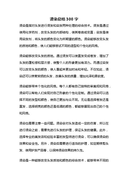 烫染总结300字