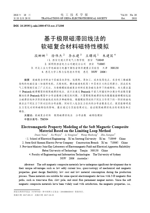 基于极限磁滞回线法的软磁复合材料磁特性模拟