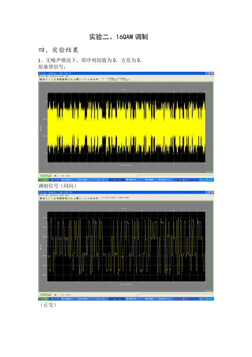 北邮通信信息工程通信原理实验报告16QAM结果分析