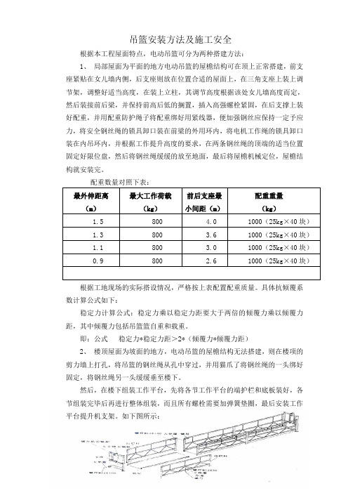 吊篮安装方法及施工安全