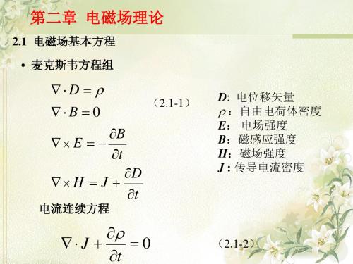 《光波导理论教学课件》电磁场基本方程