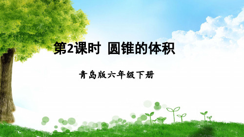 青岛版数学六年级下册第2课时 圆锥的体积课件