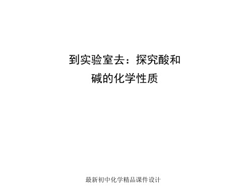 鲁教版初中化学九年级下册《7到实验室去：探究酸和碱的化学性质》PPT课件