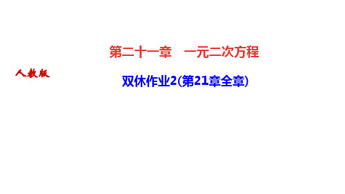 人教版九年级数学上册作业课件 第二十一章 一元二次方程 双休作业2(第21章全章)