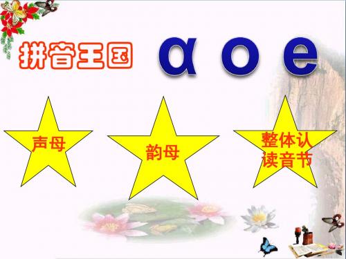 一年级语文上册汉语拼音1aoe PPT精品课件2新人教版