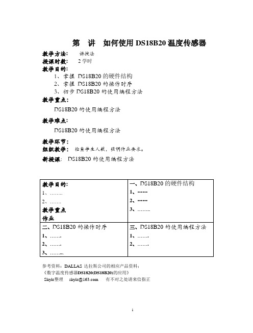 第3讲  如何使用DS18B20温度传感器