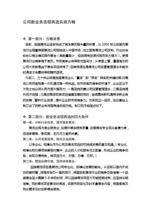 公司新业务流程再造实施方略