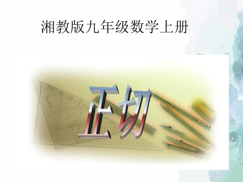 湘教版-数学-九年级上册 4.2正切 参考课件