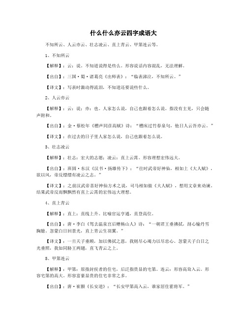 什么什么亦云四字成语大